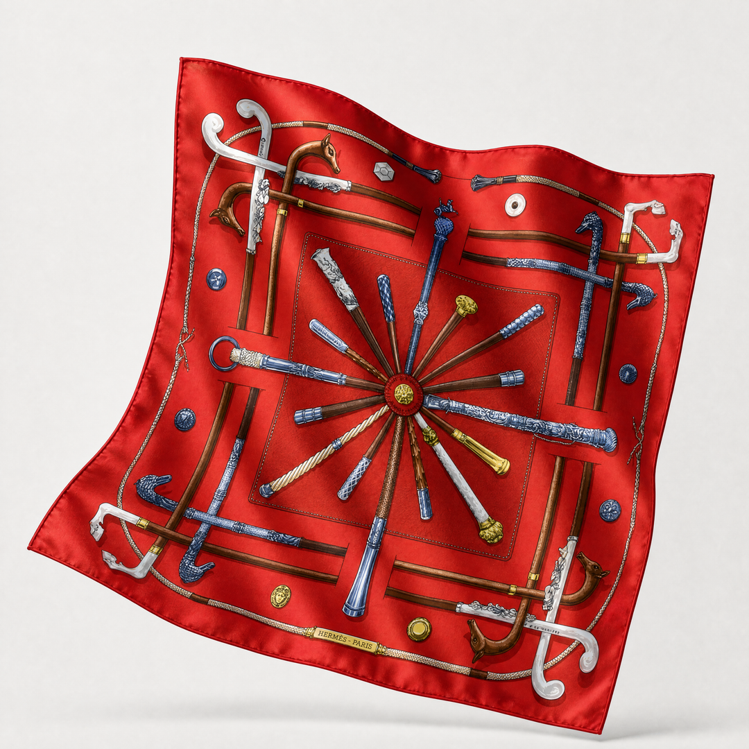 hermes cannes et pommeaux 45 scarf