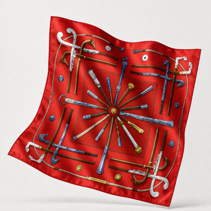 hermes cannes et pommeaux 45 scarf