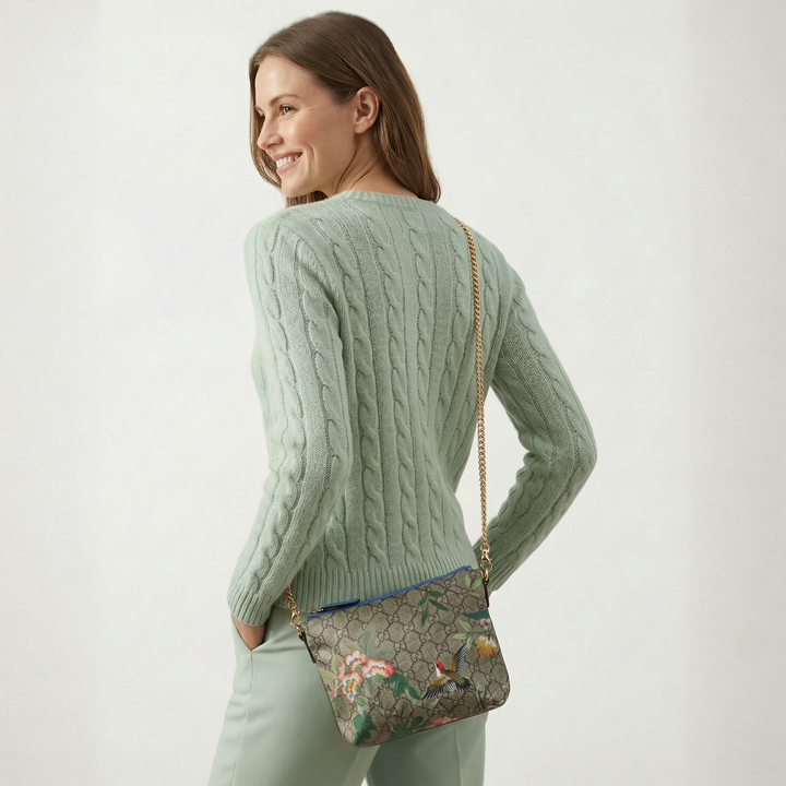 Gucci GG Chinoiserie Scarf Crossbody Bag 