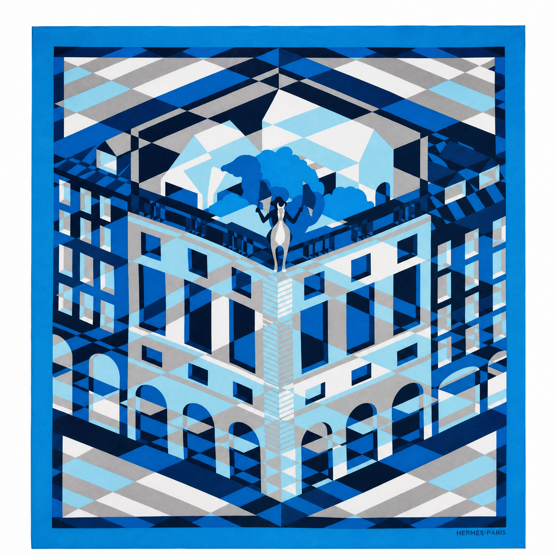 Hermes Faubourg en Perspective Scarf