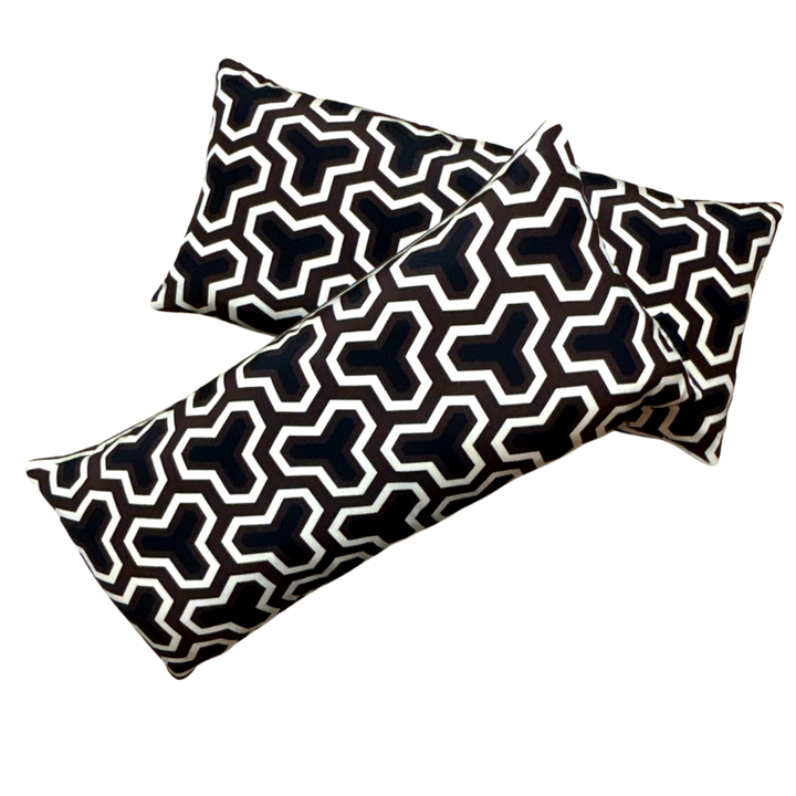 Geometric Neutral Vintage Silk Scarf Pillows