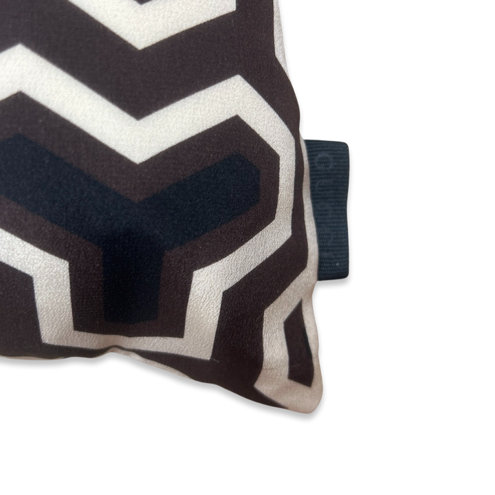 Geometric Neutral Vintage Silk Scarf Pillows