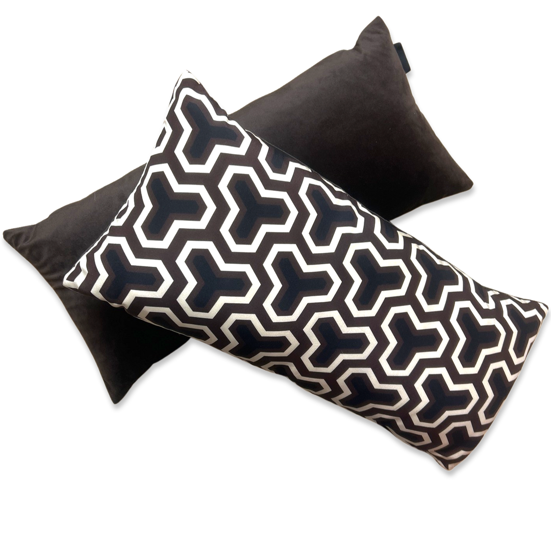GUCCI Geometric Neutral Vintage Scarf Pillow Decorative Pillow Throw Pillow Vintage Luxe Up