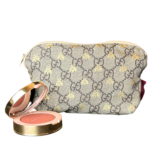 Gucci GG Bees Scarf Beauty Bag | Vintage Luxe Up