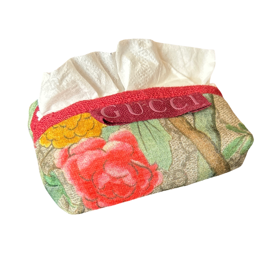 GG Chinoiserie Tree of Life Vintage Scarf Travel Tissue Pouch