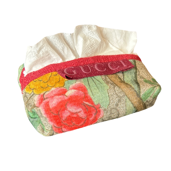 GG Chinoiserie Tree of Life Vintage Scarf Travel Tissue Pouch