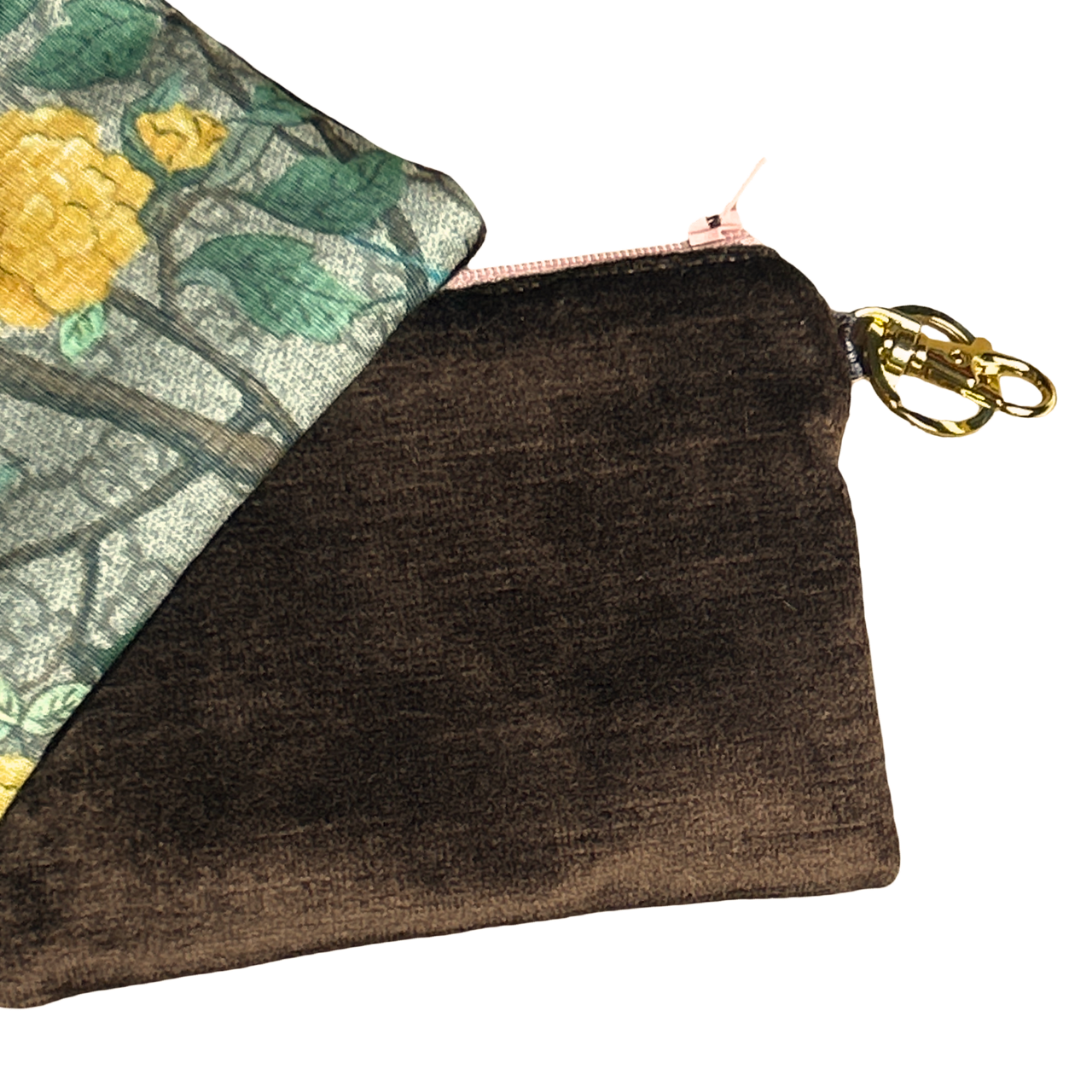 GG Chinoiserie Vintage Silk Scarf Coffee Run Keychain Bag