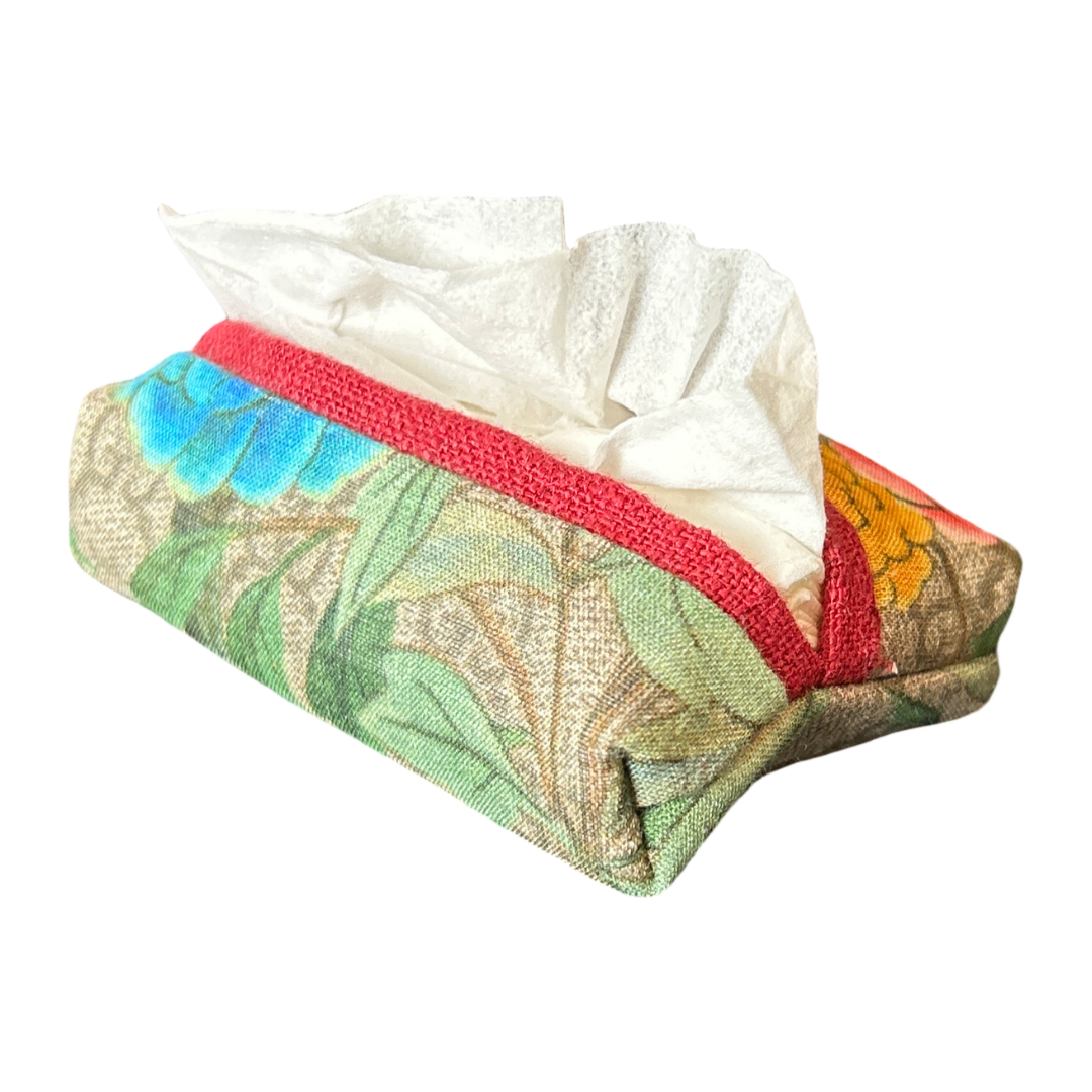 GG Chinoiserie Tree of Life Vintage Scarf Travel Tissue Pouch