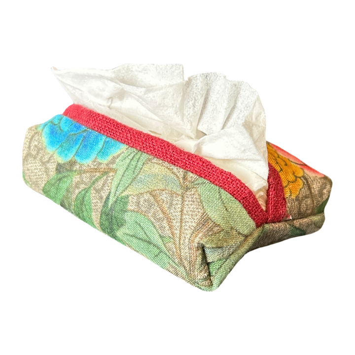 GG Chinoiserie Tree of Life Vintage Scarf Travel Tissue Pouch