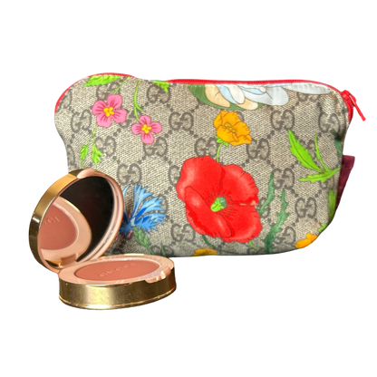 Gucci GG Logo Floral Scarf Beauty Bag | Vintage Luxe Up
