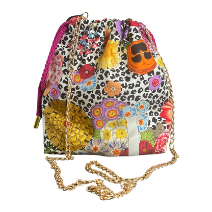 Gucci Leopard Floral Scarf | Gucci Crossbody Bag at Vintage Luxe Up