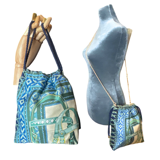Gucci Fringe Harness Scarf | Gucci Crossbody Bag at Vintage Luxe Up