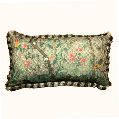 GUCCI Tree of Life Chinoiserie Silk Scarf Pillow