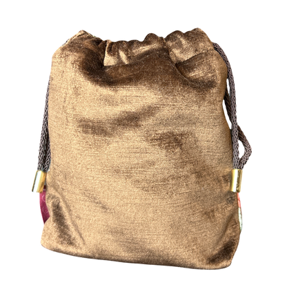 GG Chinoiserie Vintage Silk Scarf Drawstring Crossbody Bag