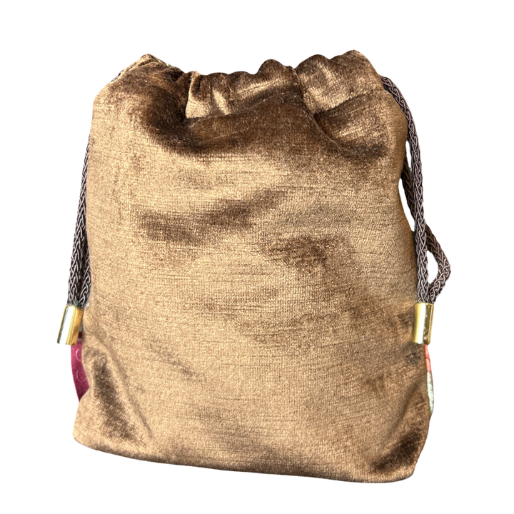 GG Chinoiserie Vintage Silk Scarf Drawstring Crossbody Bag