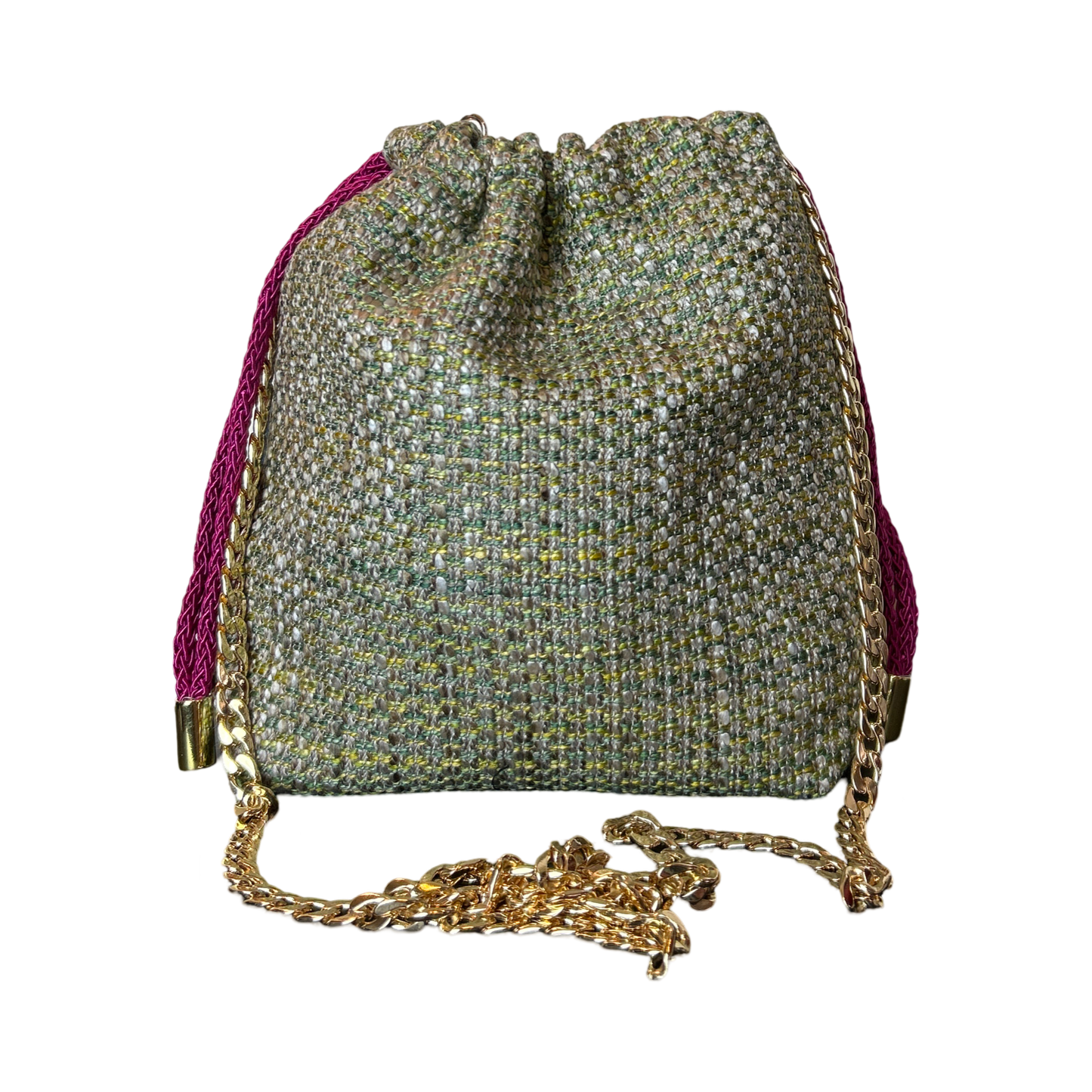 GG Flora Vintage Scarf Drawstring Crossbody Bag