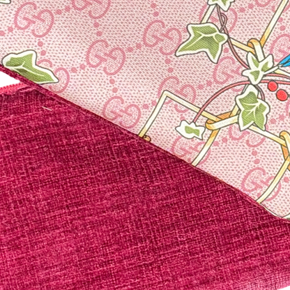 GG Floral Lattice Pink Vintage Silk Scarf Crossbody Bag