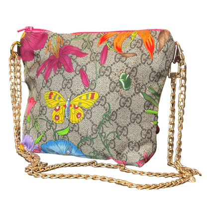 Gucci GG Logo Flora Scarf | Gucci Crossbody Bag exclusively at Vintage Luxe Up