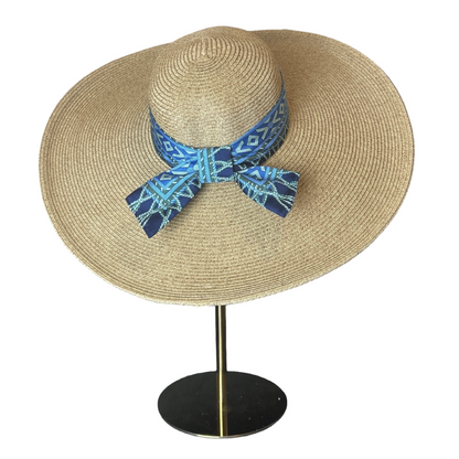 Gucci Harness Logo Scarf Straw Hat exclusively at Vintage Luxe Up