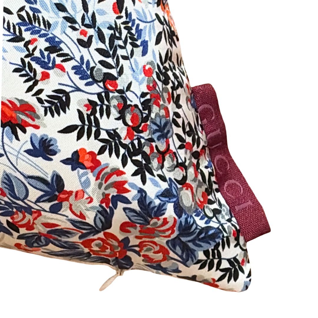 Logo Bouquet Vintage Silk Scarf Pillow 24"
