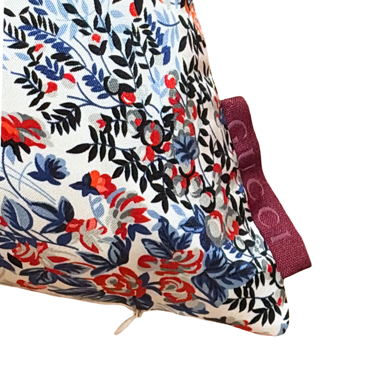 Logo Bouquet Vintage Silk Scarf Pillow 24"