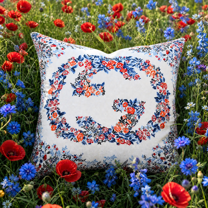 Gucci Floral Logo Pillow