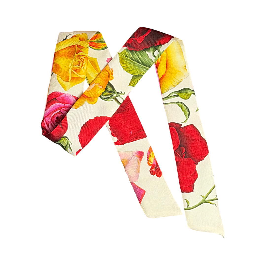 Roses Vintage Scarf Link Necklace