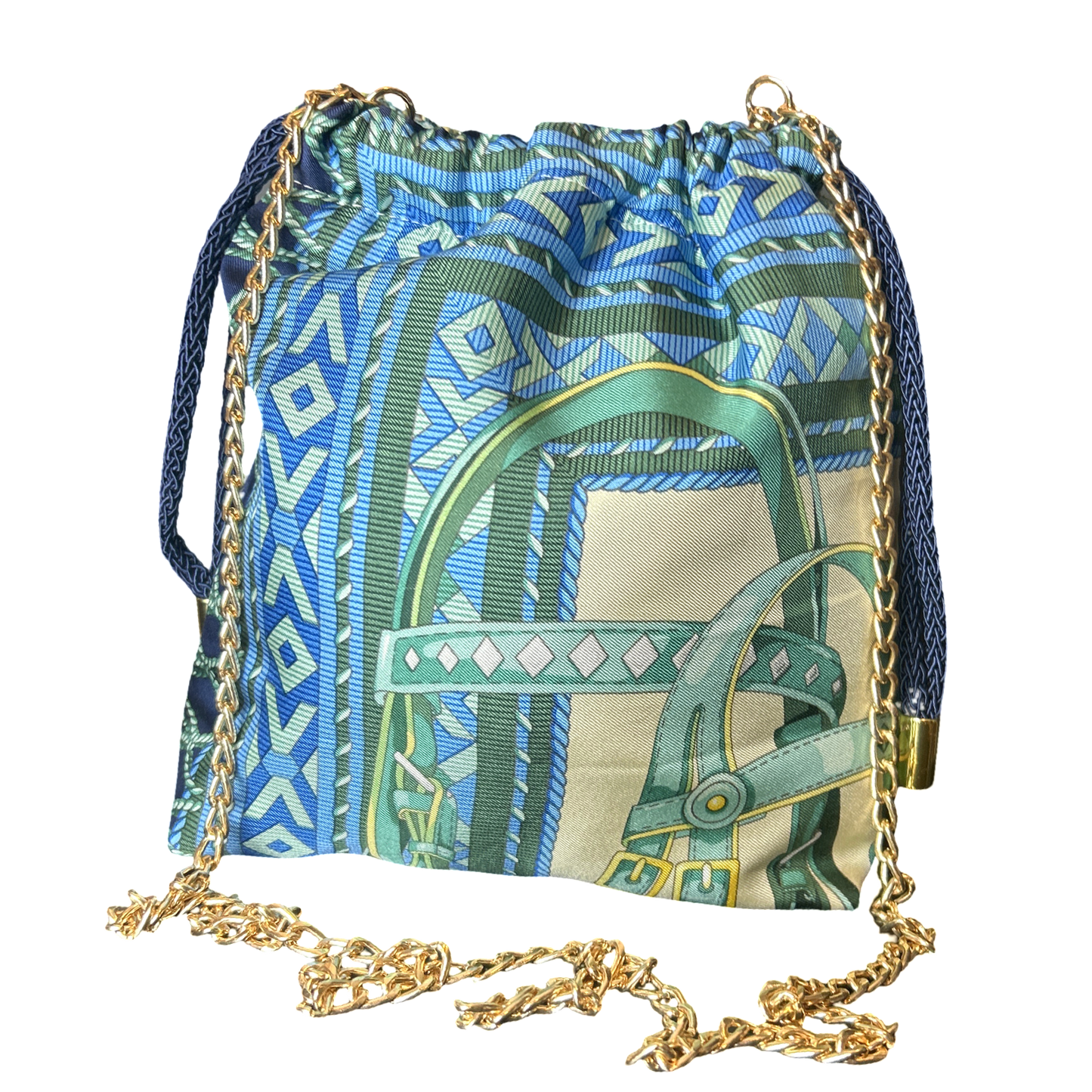 Gucci Fringe Harness Scarf | Gucci Crossbody Bag at Vintage Luxe Up