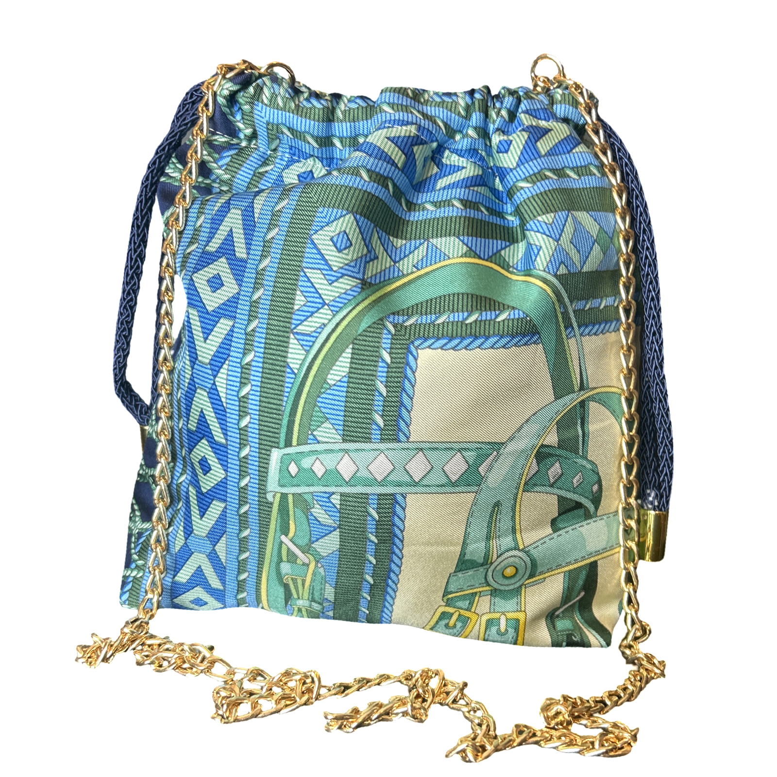 Gucci Fringe Harness Scarf | Gucci Crossbody Bag at Vintage Luxe Up
