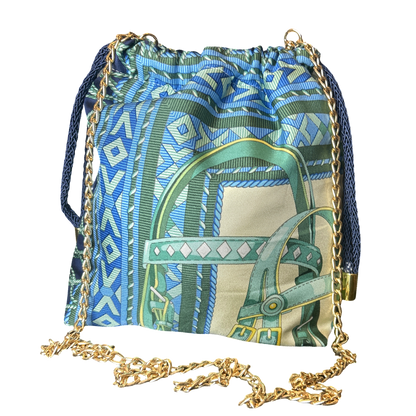Gucci Fringe Harness Scarf | Gucci Crossbody Bag at Vintage Luxe Up