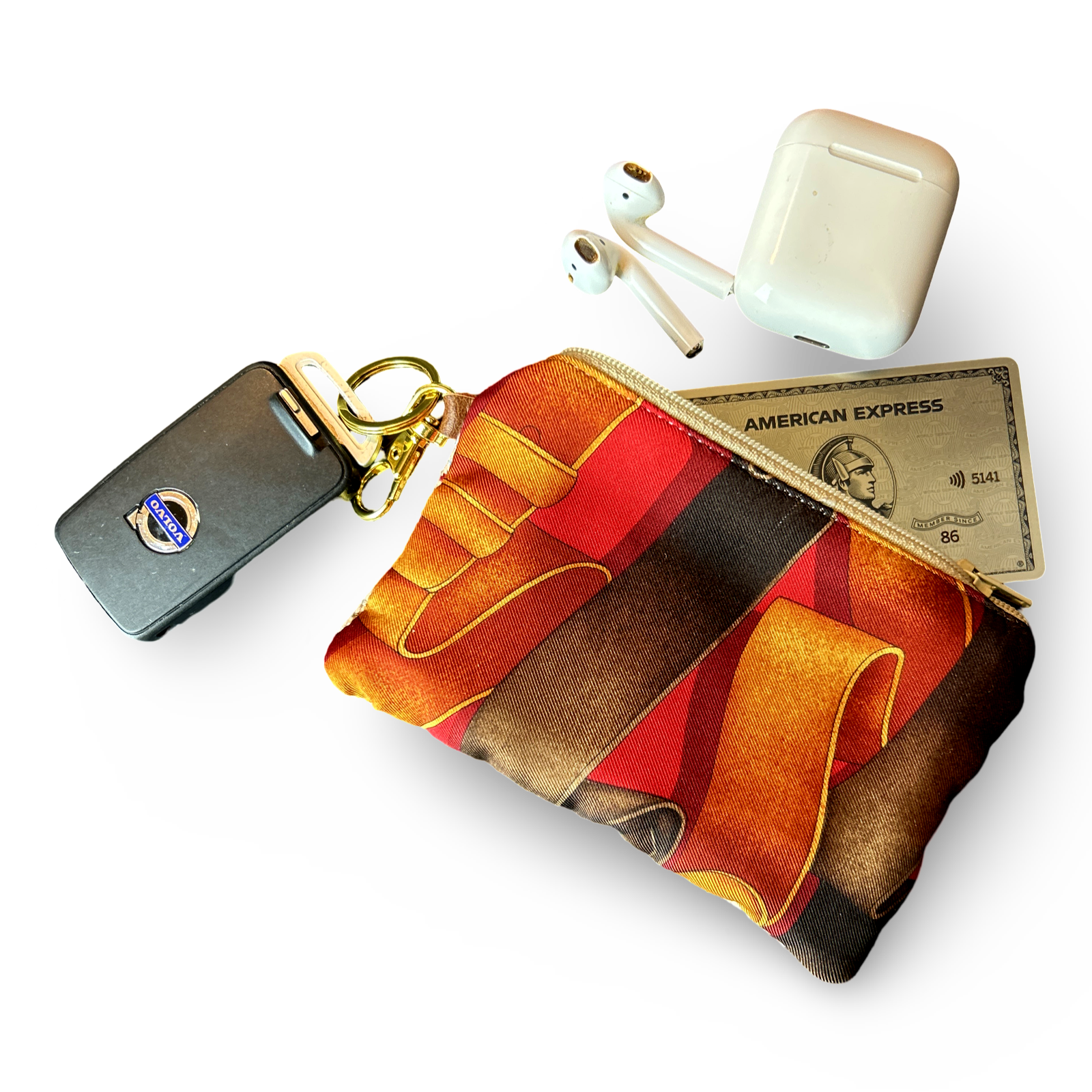 Gucci Equestrian Scarf | Gucci Keychain Bag exclusively at Vintage Luxe Up