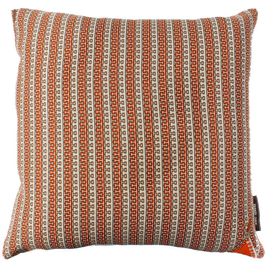 Vintage Hermes Pillow H Logo with Zipper Motif Vintage Silk Scarf Pillow 17" at Vintage Luxe Up