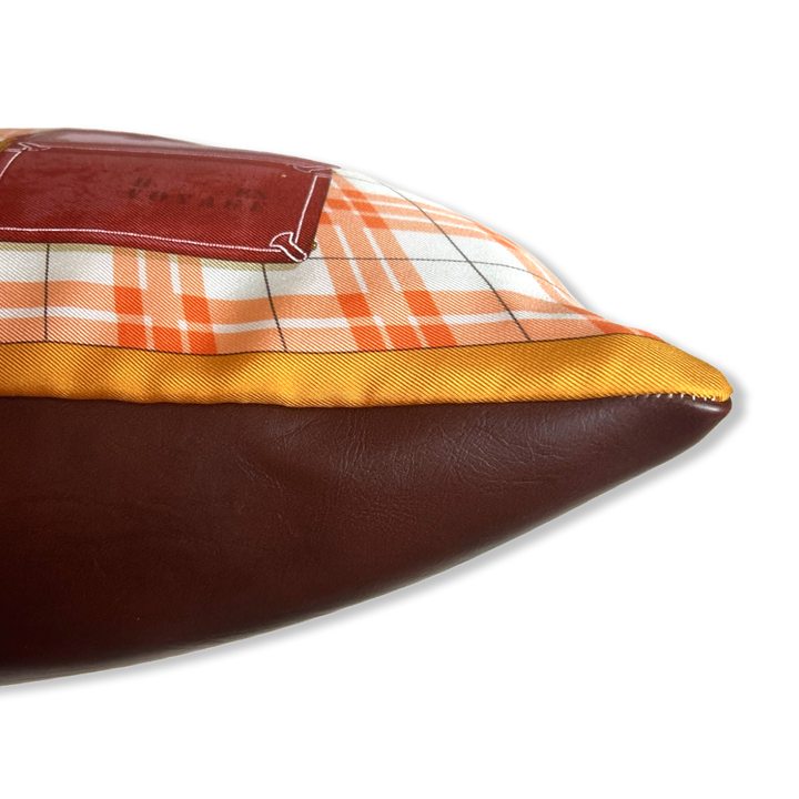 H en Voyage Vintage Silk Scarf Pillow 17"