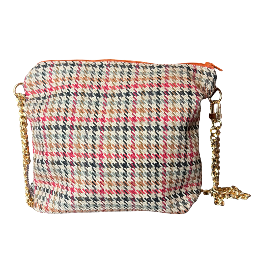 Petits Chevaux Orange Vintage Scarf Crossbody Bag