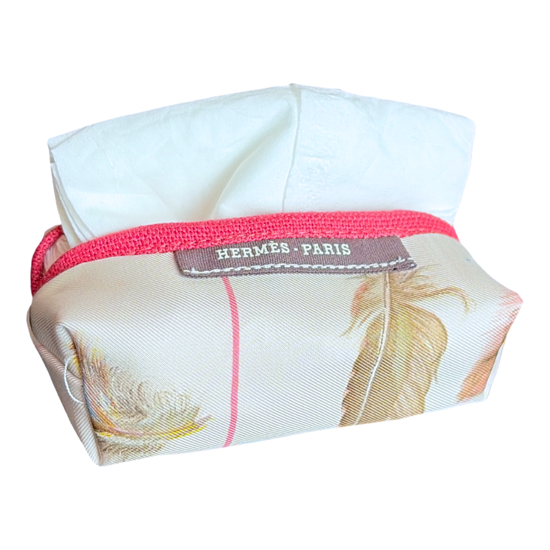 Hermes Les Plumes Scarf | Travel Tissue Pouch