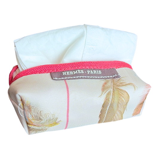 Hermes Les Plumes Scarf | Travel Tissue Pouch