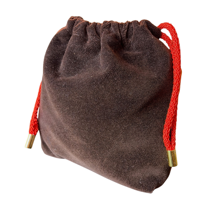 Bolduc Ribbon Orange Vintage Silk Scarf Drawstring Crossbody Bag