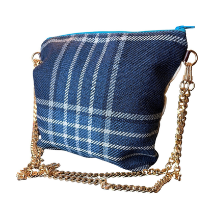 Couvertures et Tenues du Jour Blue Vintage Scarf Crossbody Bag