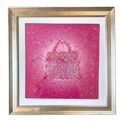 HERMES Magic Kelly Pink Scarf | Framed Hermes Scarf at Vintage Luxe Up