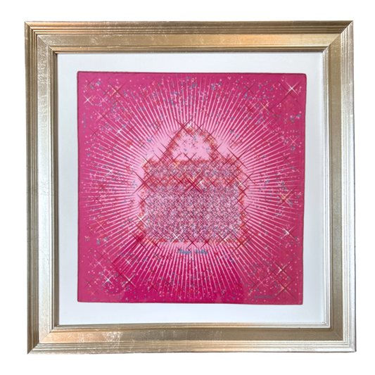 HERMES Magic Kelly Pink Scarf | Framed Hermes Scarf at Vintage Luxe Up