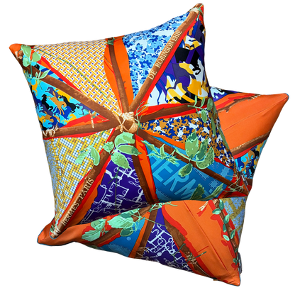 hermes Robinson Chic Scarf Pillow at Vintage Luxe Up