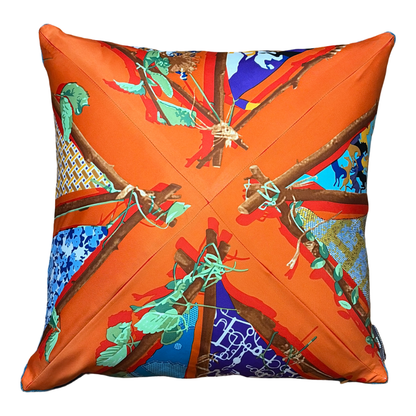 hermes Robinson Chic Scarf Pillow at Vintage Luxe Up