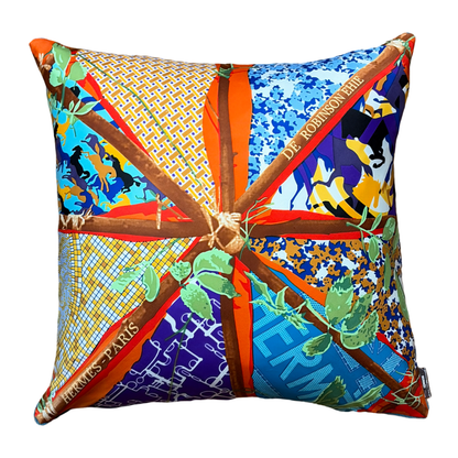 hermes Robinson Chic Scarf Pillow at Vintage Luxe Up
