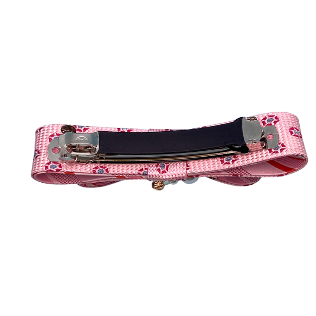 CC Grenadine Vintage Silk Necktie Hair Clip