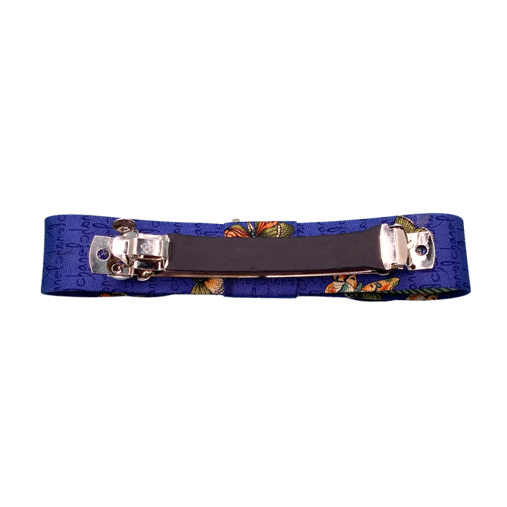 Butterfly & Bumblebee Vintage Silk Necktie Hair Clip