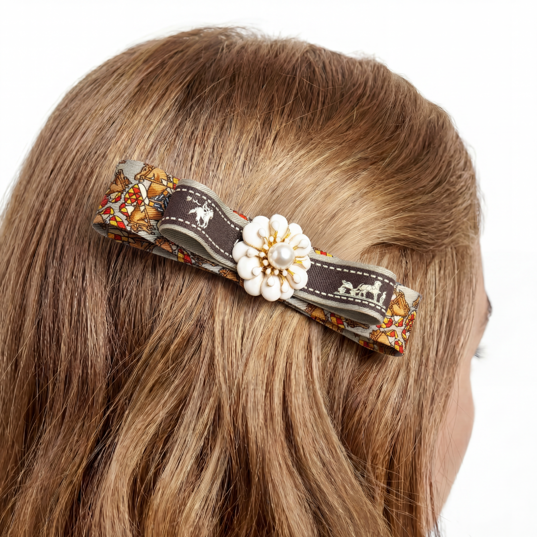 Hermes Necktie Hair Clip by Flock by Wild for Vintage Luxe Up