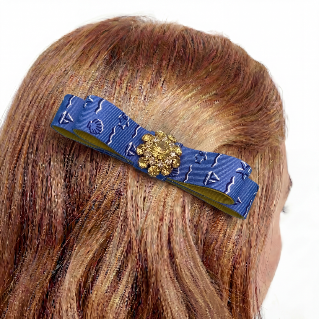 Hermes Necktie Hair Clip by Flock by Wild for Vintage Luxe Up