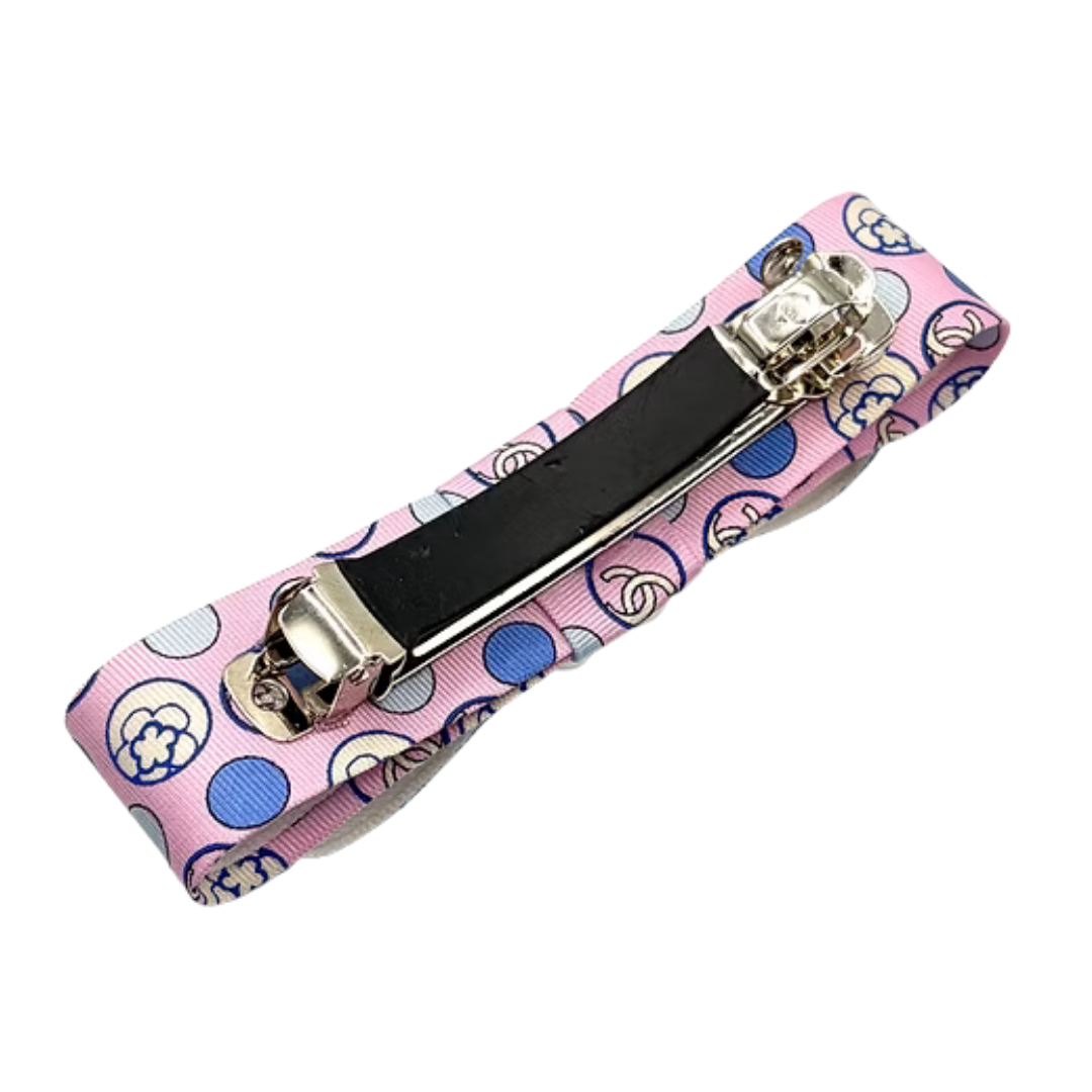 CC Camellia Silk Necktie Hair Clip