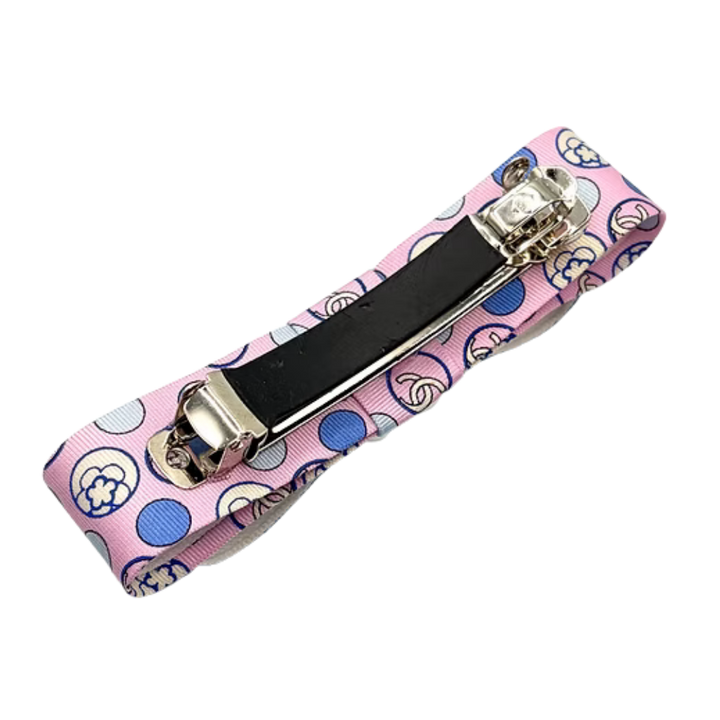 CC Camellia Silk Necktie Hair Clip