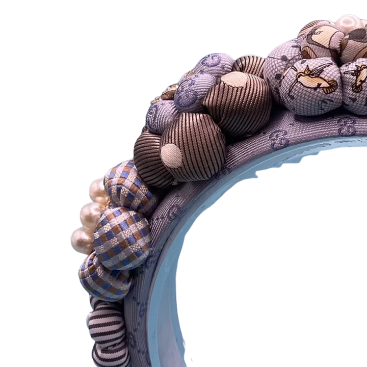 GG Flower Vintage Silk Necktie Headband